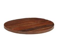 Plateau de Table Rond en Bois avec Récupération, Ø 80x2,5 cm, Bois Massif | Fabriqué à la main, grain unique, style rustique, facile à nettoyer, compatibilité universelle