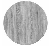 Plateau de table rond en bois ingénierie, gris sonoma, 70 x 70 x 1,5 cm | Plateau rond pour intérieur, base à faire soi-même, surface lisse, facile à nettoyer, utilisation dans la salle ou au bureau