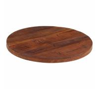 Plateau de table rond en bois massif avec récupération, 60x2,5 cm, rustique | Bois recy abriqué à la main, grain unique, nettoyage facile, base universelle