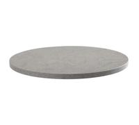 Plateau de table rond en mélaminé 60 cm béton ciré Rivoli - Oviala