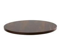 Plateau de table rond en mélaminé 60 cm bois foncé - Oviala