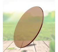 Plateau de table rond en verre trempé de 50 cm - Grande assiette en verre marron pour table de salle à manger, plateau de service en verre noir (78 cm) - et décoration d'intérieur élégante
