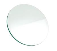 Plateau de table rond en verre trempé de 8 mm d'épaisseur - Bord poli de rechange pour tables basses de salle à manger et tables d'appoint (380 mm) - Design élégant