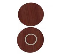 Plateau de table rond pivotant de 80 cm, plateau de service rotatif à 360° pour terrasse extérieure et salle à manger, couleur teck, centre de table multifonction pour un partage et un service faciles