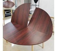 Plateau de table rond pliable de 120 cm à 200 cm de diamètre, design peu encombrant pour la restauration et les banquets, grande extension de table ronde