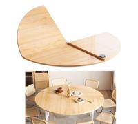 Plateau de table rond pliable en bois massif - Extension robuste pour salle à manger et fête, design sans pieds pour le salon, remplacement durable pour tables en carton et comptoirs