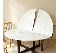 Plateau de Table Ronde Pliable en Bois Remplacement Extension de Table | Remplacement de Plateau Pliable Extensible pour Table à Manger, Extenseur de Table en Bois Gain(Stone,120cm/47.2in)