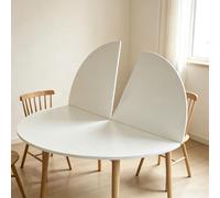 Plateau de Table Ronde Pliable en Bois Remplacement Extension de Table | Remplacement de Plateau Pliable Extensible pour Table à Manger, Extenseur de Table en Bois Gain(White,130cm/51.1in)