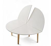 Plateau de Table Ronde Pliable Remplacement Extension de Table en Bois | Remplacement de Plateau Pliable Extensible pour Table à Manger, Extenseur de Table(White,180cm/70.8in)