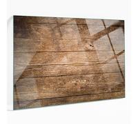 Plateau de Table Verre Minimaliste Design Structure Des Planches En Bois 100x70