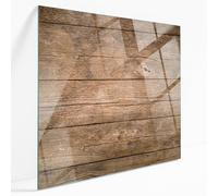 Plateau de Table Verre Minimaliste Design Structure Des Planches En Bois 50x50
