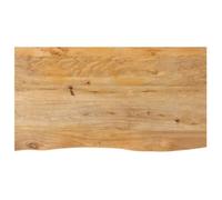 Plateau de table VidaXL en manguier massif 110 x 60 x 3,8 cm - bord vivant, rectangulaire, sans pieds