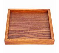 Plateau de thé en Bois des Concepts Classiques matériaux Robustes pour Le thé au café Servant la Forme carrée (18 * 18 * 2)