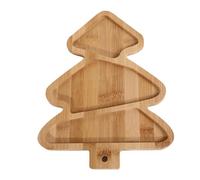 Plateau de vaisselle de Noël en bois, de fruits pour sapin de Noël - Assiettes innovantes Apéritif de Noël Plats de service de Noël,Assiettes réutilisables pour sapin de Noël en bois pour pa