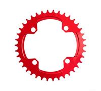 Plateau de vélo de montagne 104BCD - Design étroit et large - 34T - Rouge - Pour vélo de route - 1 installation (rouge 38T)