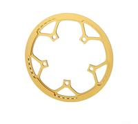 Plateau de vélo pliable 54T 130BCD simple pour 12 vitesses, alliage d'aluminium CNC avec protection de chaîne, changement de vitesse stable pour le cyclisme (doré)