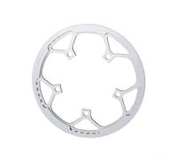 Plateau de vélo pliable 54T 130BCD simple pour 12 vitesses, alliage d'aluminium CNC avec protection de chaîne, changement de vitesse stable pour le cyclisme (argenté)