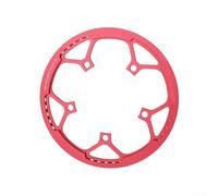 Plateau de vélo pliable 54T 130BCD simple pour 12 vitesses, alliage d'aluminium CNC avec protection de chaîne, changement de vitesse stable pour le cyclisme (rouge)