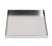 Plateau de vidange rectangulaire en acier inoxydable, bac de récupération d'eau, bac d'égouttement pour machine à laver, plateau distributeur d'eau de protection du sol, design sans trous (60 x 40 x 5