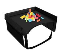 Plateau de Voyage Enfant - 1 Pièce, Table de Siège Auto Pliante avec Poches & Sangles Réglables, Organiseur de Bureau pour Jeunes, Garçons & Filles, Voyages en Voiture, Avion, Repas & Coloriage