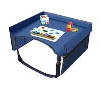 Plateau de Voyage Enfant - Bureau Pliable sur Les Genoux | Table Multifonction Siège Auto avec Sangles Réglables | Pochettes Rangement pour Dessin Collations Avion Activités Voyage Tout-Petit