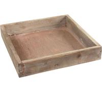 Plateau Déco Bois Carré Décoration Bougies Vintage 20cm 2er Set