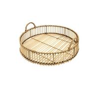 Plateau Déco en Bambou "Tressage" 40cm Naturel
