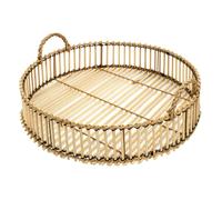 Plateau Déco en Bambou "Tressage" 40cm Naturel