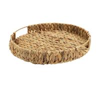 Plateau Déco en Bois "Tressage" 40cm Naturel
