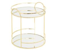 Plateau Déco Miroir 2 Étages "Feel" 24cm Or