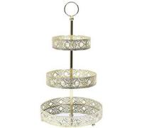 Plateau Décoratif à 3 Etages en Métal Doré - MARRAKECH - ALTOBUY Or