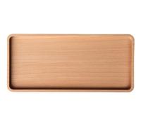 Plateau décoratif Assiette rectangulaire en bois Accessoires de décoration d'intérieur pour salon, table basse ou salle de bain