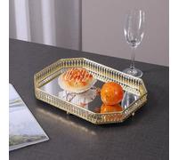 Plateau décoratif élégant pour bijoux et décoration d'intérieur, parfait pour les cafés (D)