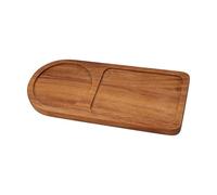 Plateau décoratif en bois - Bois 27,5 cm, tableau de service rustique, plateau d'affichage divide | Organisateur fonctionnel élégant pour la cuisine, la chambre, la salle de vie, le restaurant, la