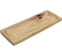 Plateau décoratif en bois de manguier - env. 35 x 12,5 cm - plateau naturel pour bougies ou autres (petit)