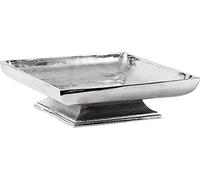 Plateau décoratif en métal, plaque décorative en aluminium argenté - Décoration moderne - Décoration de Noël pour salon, salle à manger ou cuisine - 28 ou 39,5 cm (28 x 28 x 10 cm)