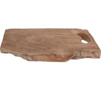 Plateau décoratif en teck, 42x26x3 cm, planche à découper, 2en1