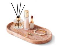 Plateau Decoratif, Marbre Naturel Plateau Salle de Bain Ovale 30x15x2cm