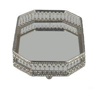 Plateau décoratif multifonction avec miroir suspendu pour l'organisation de la maison (A)