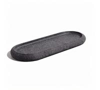 Plateau Décoratif Multifonction Petit Plateau pour Salle de Bain, Parfum, Bougies, Café Mini Plateau de Rangement pour Comptoir-Gris