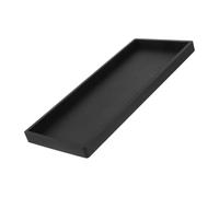 Plateau Decoratif Plateau De Rangement Rectangulaire en Silicone Noir, Compact Et Robuste, for Salle De Bain, Bijoux, Parfum, Poudre Pressée, Usage Quotidien
