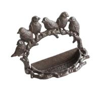 Plateau décoratif pour mangeoire à Oiseaux, Bol de Bain pour Oiseaux sur Pied en Fonte avec Accent sculptural pour Jardin, terrasse, Balcon, Bol sur Pied, Peu Profond, Ornement de Table, Cour,