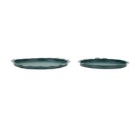 Plateau décoratif rond Mauro Ferretti Saturn Bleu 33x2 / 27,5x2 cm