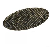 Plateau décoratif vintage en fer 24 cm abstrait pour noir doré vintage (35