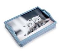 AIDAPT Plateau repas en bois avec coussin, Chatons