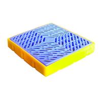 Plateau d'égouttement d'huile, plate-forme en polyéthylène étanche avec valve de vidange, palette modulaire antidérapante pour tambours d'huile et peinture, 31 x 31 x 5,5 cm