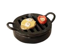 Plateau d'encens pour barbecue, plaque porte-bobine, grande taille avec bord surélevé, récipient en métal résistant à la chaleur, plat avec style rustique, accessoire de parfum pour salon, chambre à