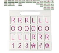 Plateau D'entraînement Mahjong - Tableau De Configuration Compact À 24 Grilles, Système De Jeu Facile À Transporter, Outil d'apprentissage Stratégique pour La Pratique en Solo Et Le Plaisir en Groupe