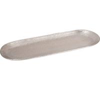 Plateau design scandinave Plateau à bougies Ilnur Argent Ovale 45cm
