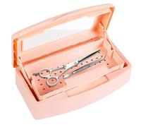 Plateau Désinfection, Nail Outils Stérilisateur, Plateau de stérilisation en plastique, Outils de Salon, pour tweezer, salon de coiffure, implément d'ongles pour esthéticienne (Orange)